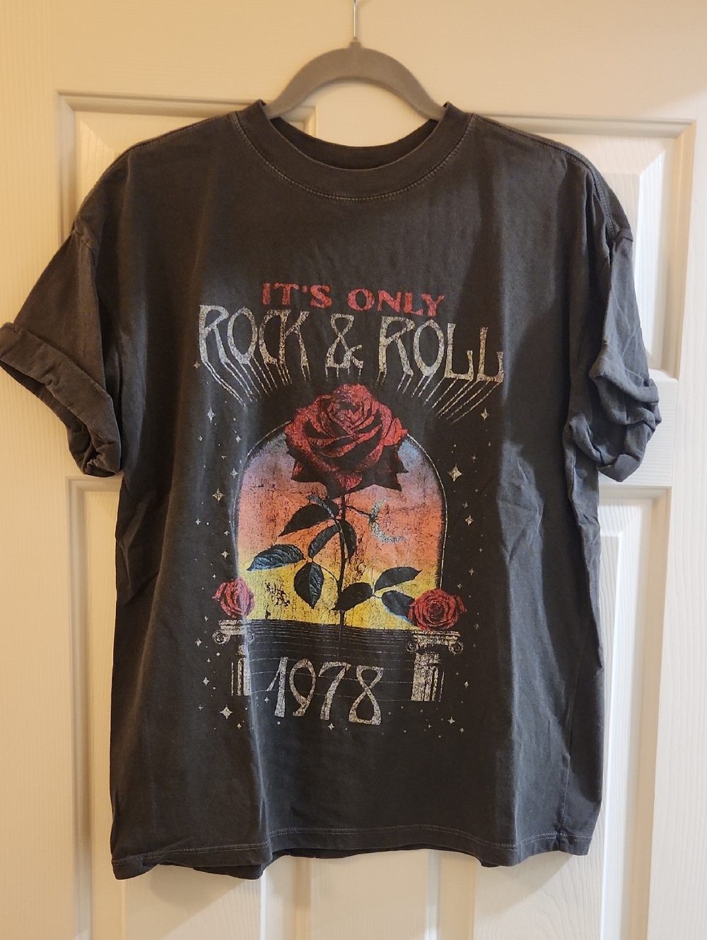 Altar'd State Graphic 'It's Only Rock & Roll 1978' Rose T-Shirt - Charcoal